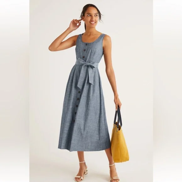 knee length dresses for ladies Joanna Midi Dress White main image 0